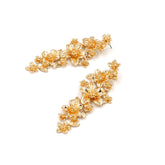 Flaxmaker Metal Floral Earrings